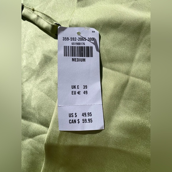 NWT Hollister Silky Green Slip Dress Strappy - Picture 4 of 5